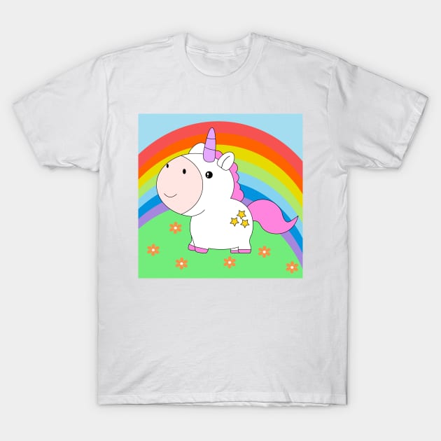 Unicorn, unicorn, rainbow, picture for kids room T-Shirt by IDesign23